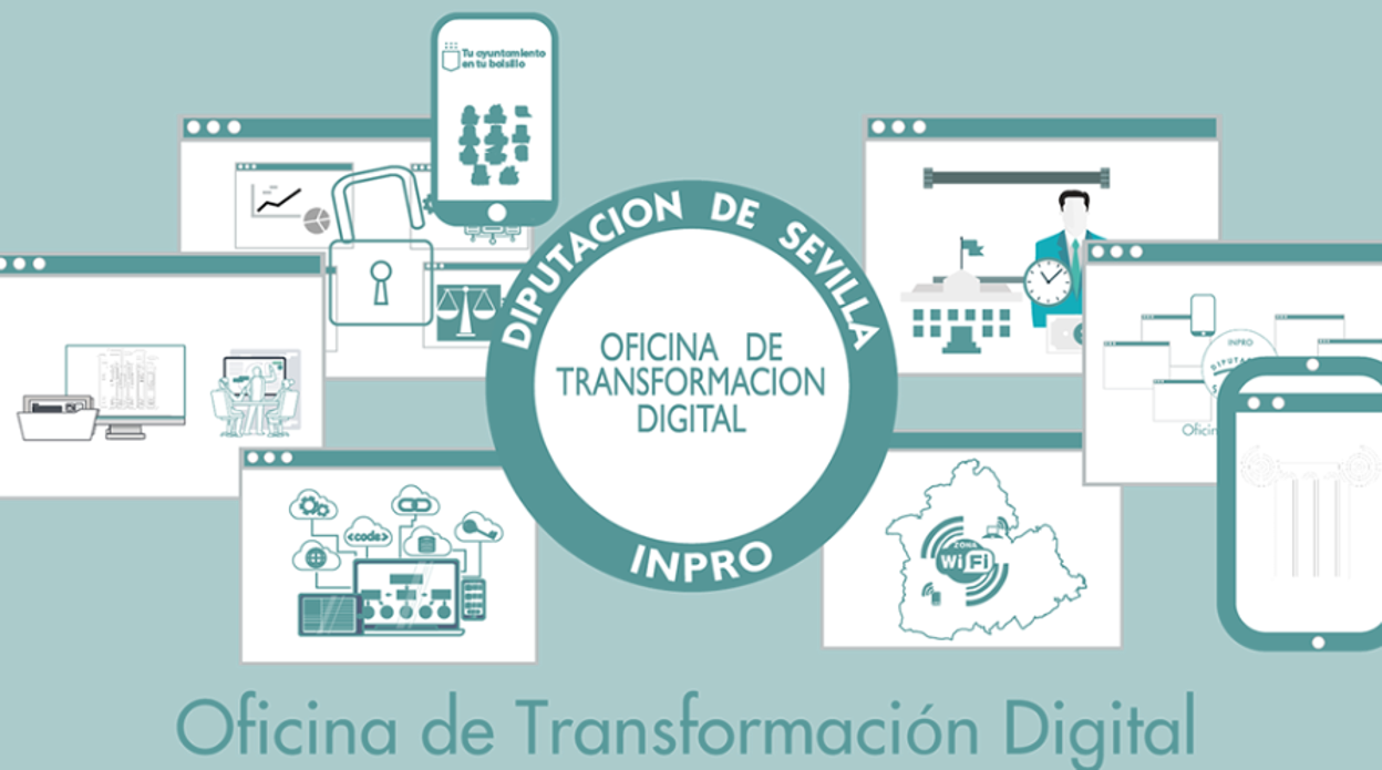 Imagen de la web de la Oficina de Transformación Digital de la Diputación de Sevilla