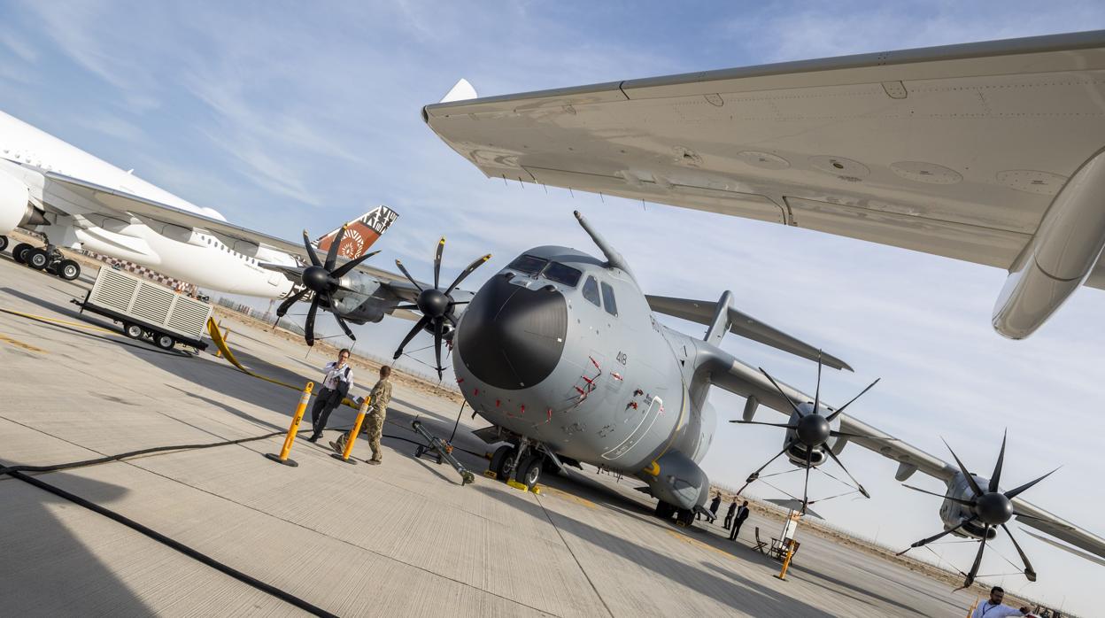 Imagen del avión de transporte militar A400M, origen de los problemas de Airbus