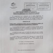 La convocatoria de la junta