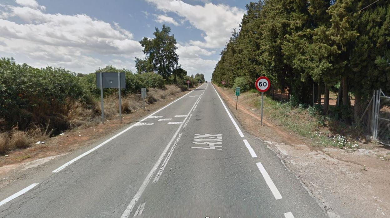 Imagen de la carretera donde fue encontrado el ciclista fallecido