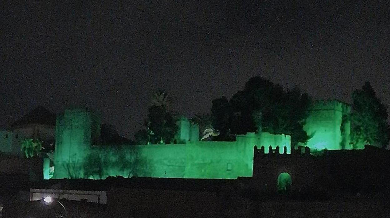 El Castillo de Mairena lucirá de verde desde hoy hasta que acabe la pandemia