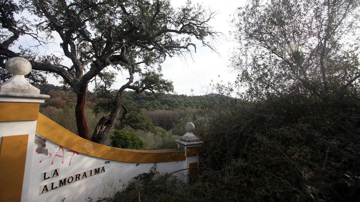 Acceso a la finca la Almoraima.