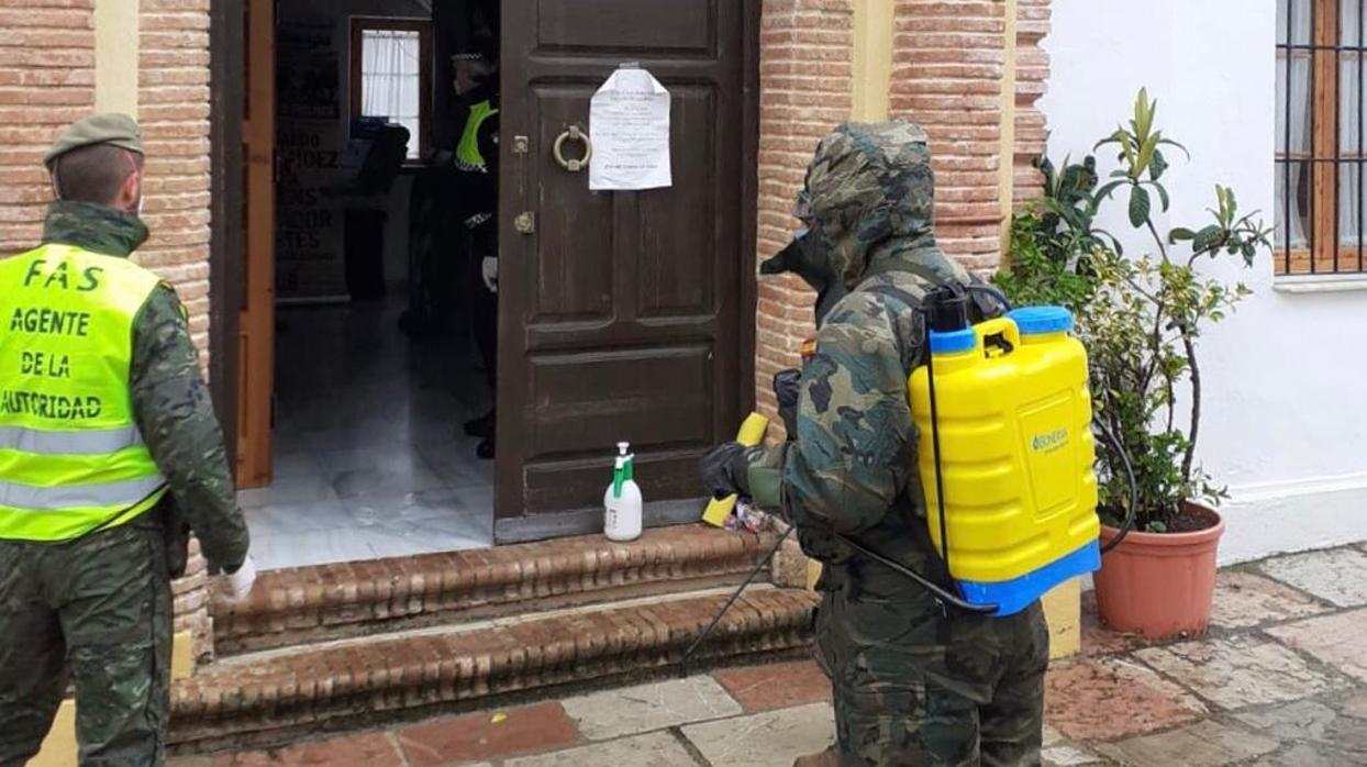 El Ejército de Tierra envía efectivos a la Sierra de Cádiz para luchar contra el coronavirus