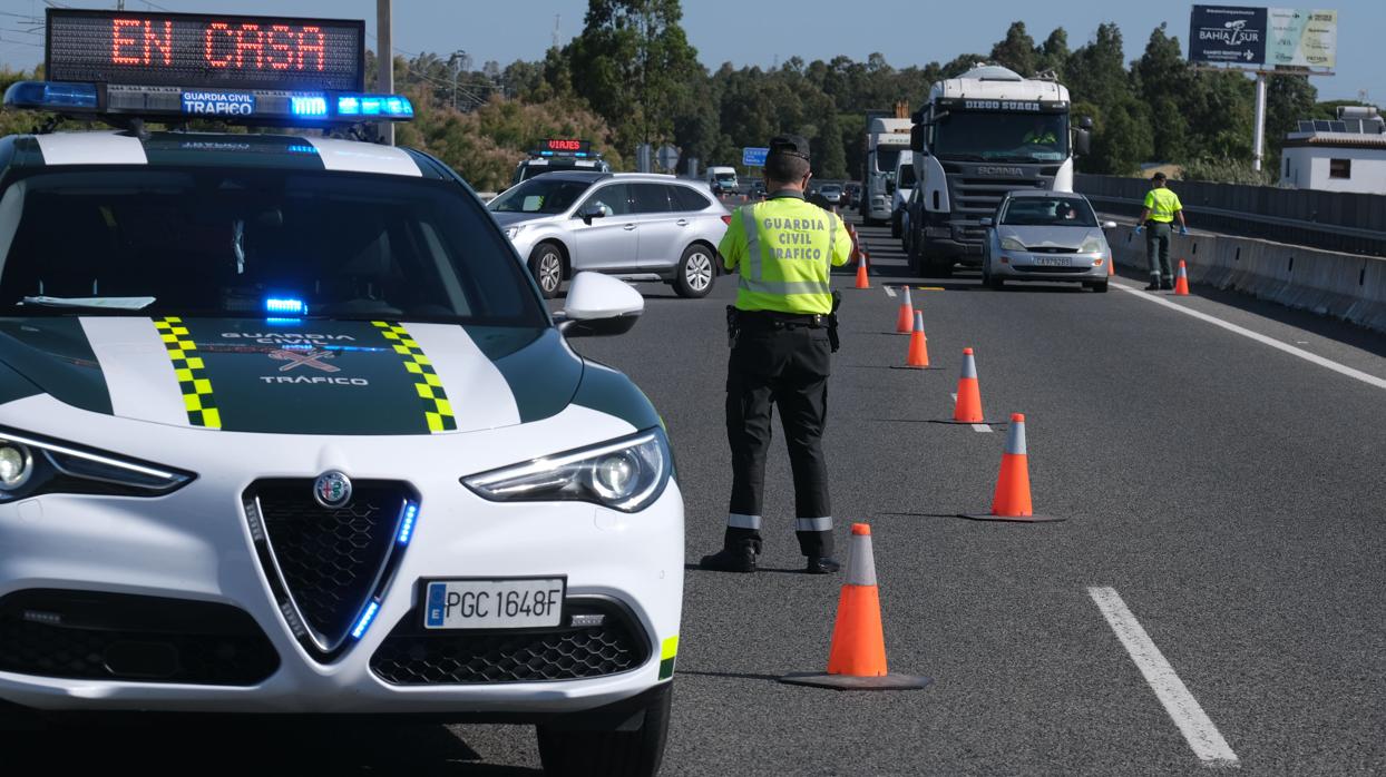 Controles de movilidad en la provincia de Cádiz