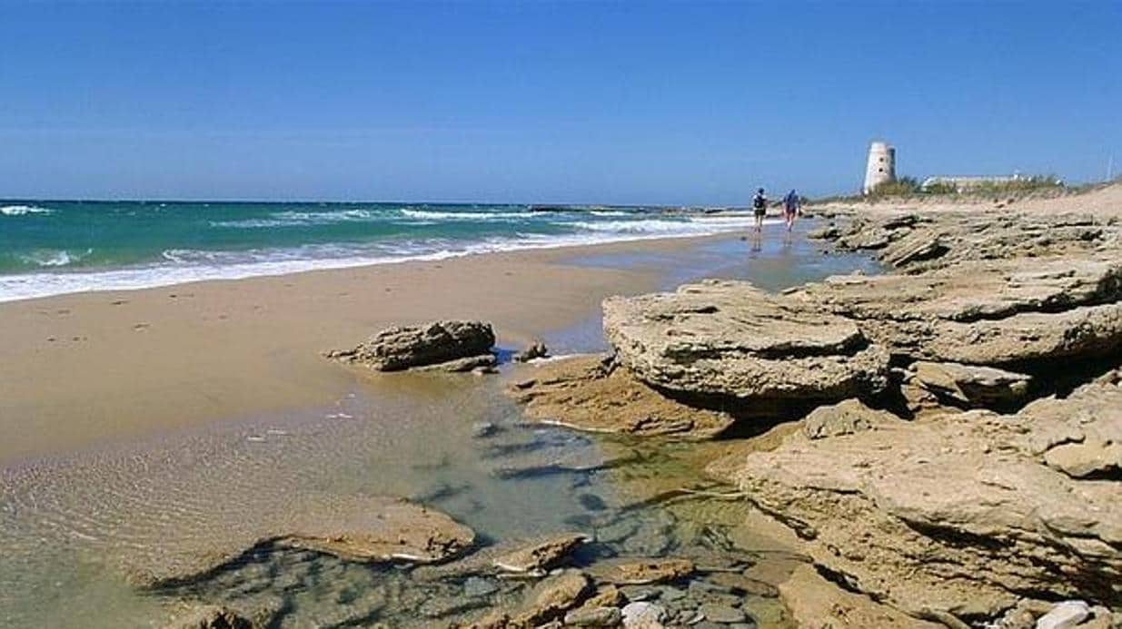La playa de El Palmar es una de las más visitadas en verano.