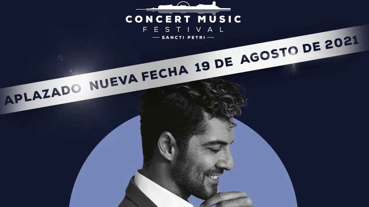 David Bisbal aplaza al verano que viene su concierto en el Concert Music Festival de Chiclana.