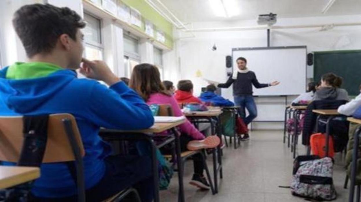 Los alumnos de un IES de Cádiz, durante una clase.