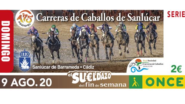 Las carreras de caballos de Sanlúcar de Barrameda, en el cupón de la ONCE