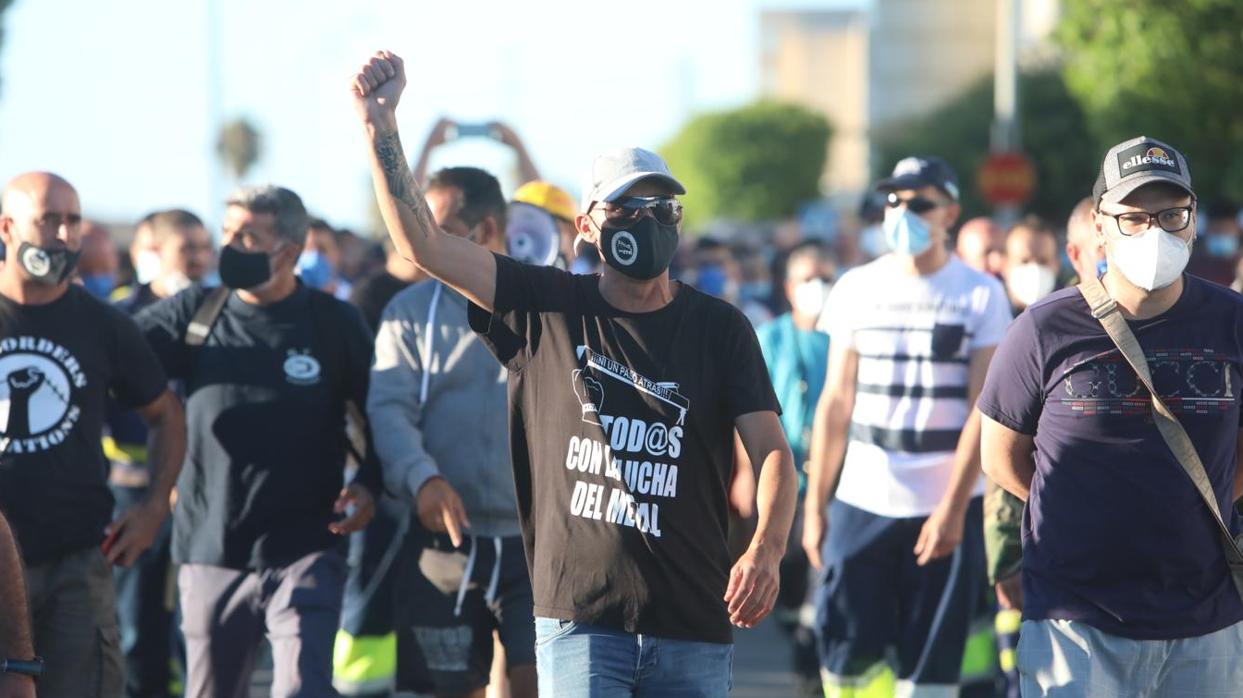 Protestas de los trabajadores de la industria auxiliar del metal