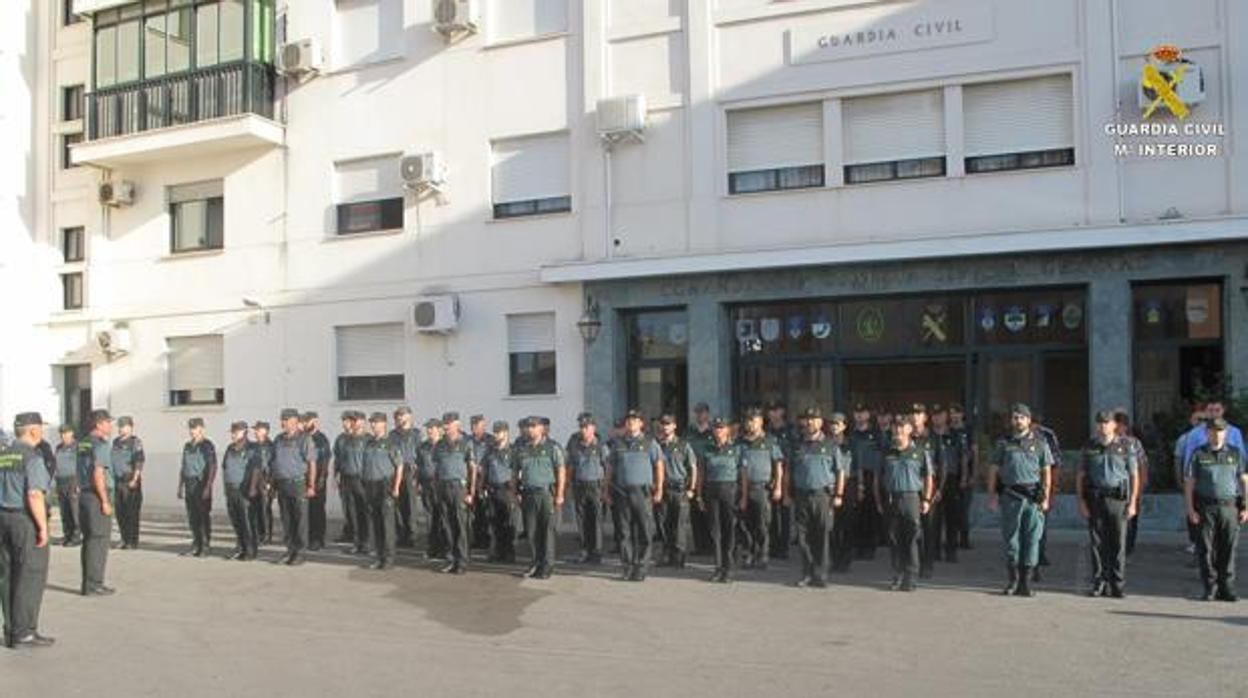 Imagen de archivo de guardias civiles en la Comandancia de Algeciras