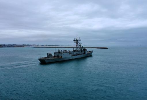 Salida de la 'Reina Sofía' de la Base Naval de Rota el pasado 2 de octubre.