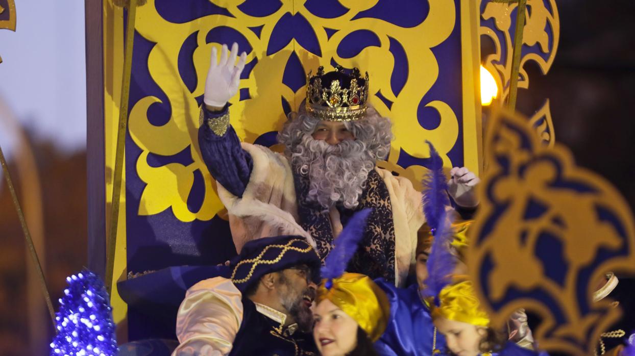 Uno de los Reyes Magos de Cádiz el año 2020.