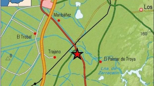 Sentido un terremoto con epicentro en Los Palacios de 3,7 en la escala Richter