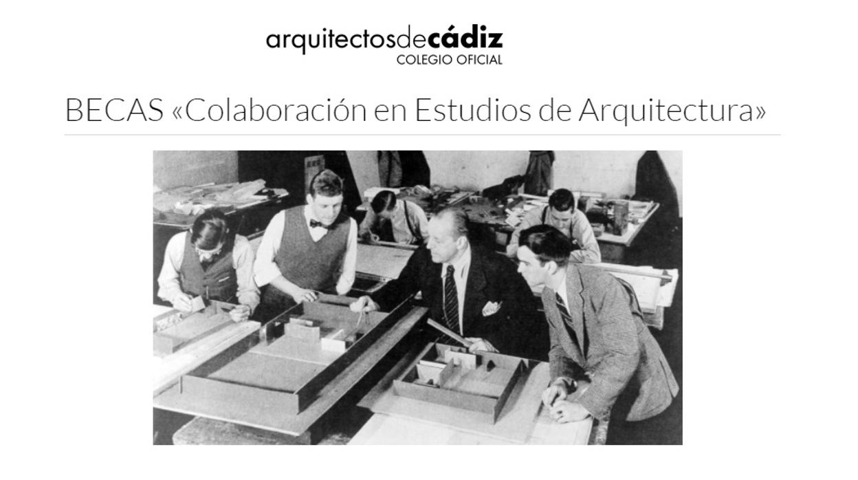 El Colegio Oficial de Arquitectos de Cádiz convoca cuatro becas para jóvenes arquitectos