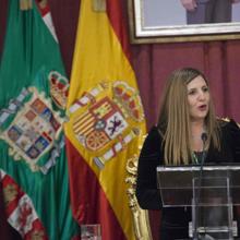 Irene García, durante su discurso