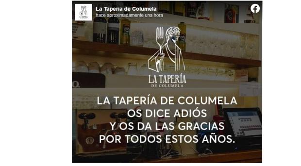 Cierra La Tapería de Columela en Cádiz