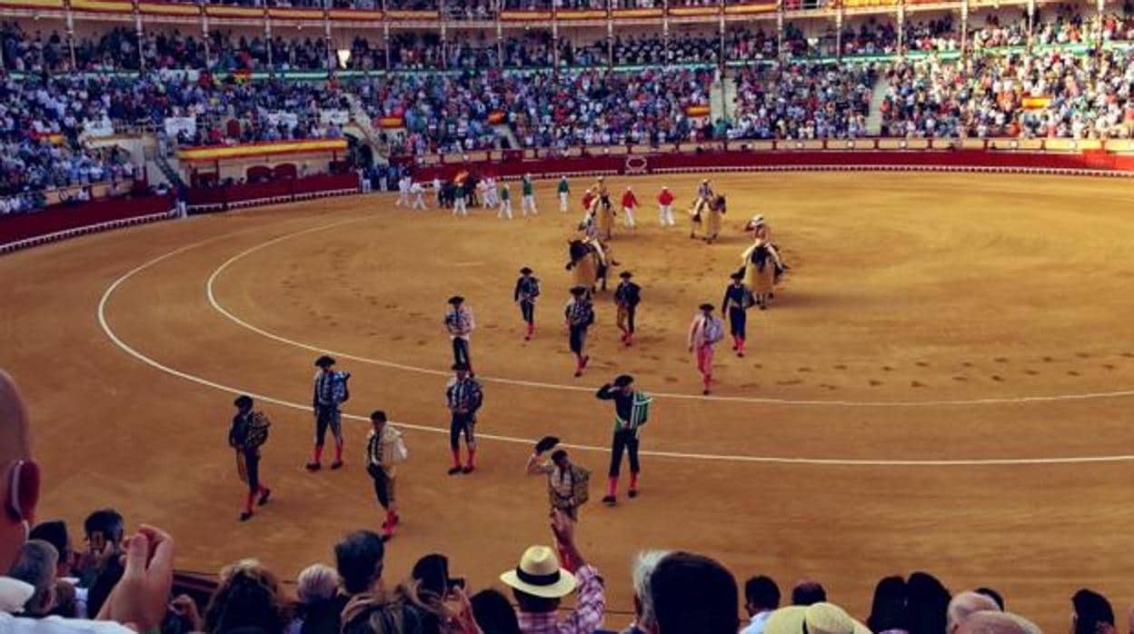 Una corrida de yiempos antes del Covid en la Plaza Real