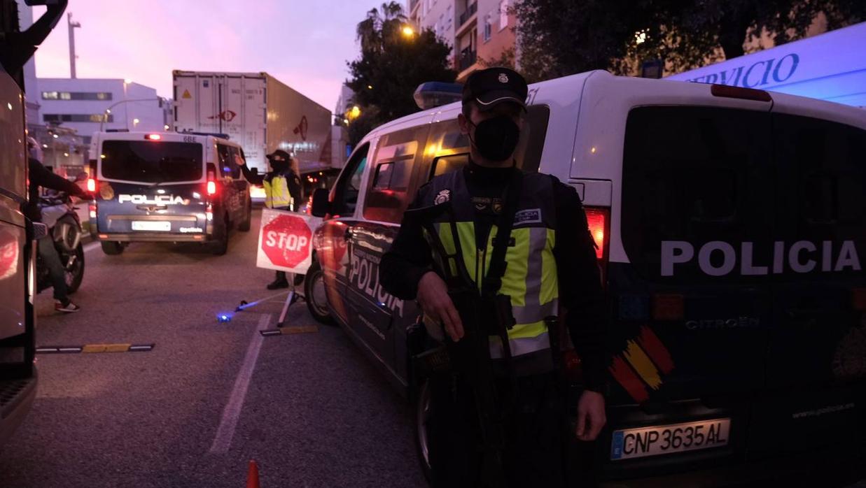 Control de movilidad en Cádiz