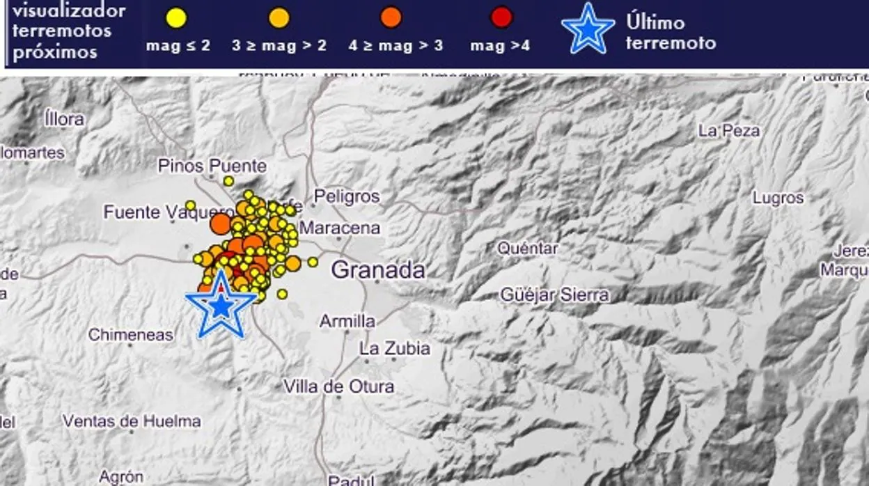 Un nuevo terremoto de 4.3 grados vuelve a sacudir Granada y parte de Andalucía