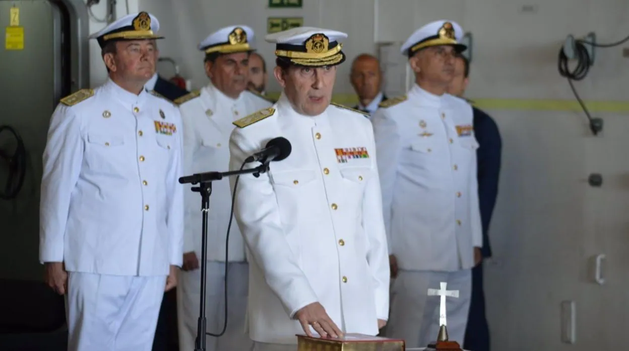 El almirante Antonio Martorell en su toma de posesión como Almirante de la Flota.
