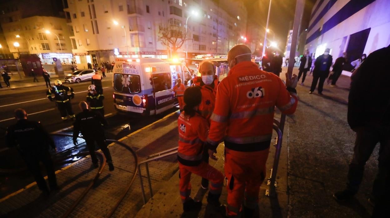 Incendio en el Hospital Puerta del Mar.