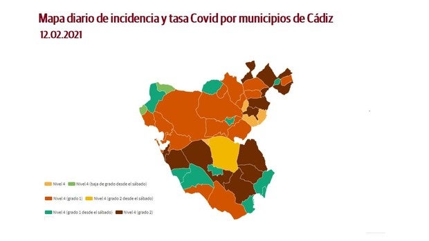 Mapa Covid: La tasa de incidencia baja en hasta cuarenta municipios de la provincia