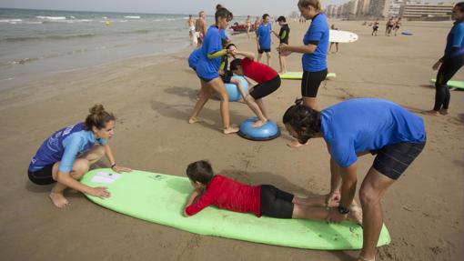 Escuela de surf.