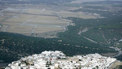 Vista aérea del casco antiguo de Vejer de la Frontera.