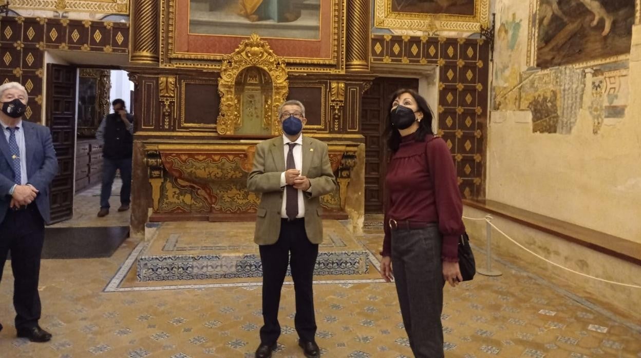 Visita de Carlos Toscano esta mañana a Santiponce