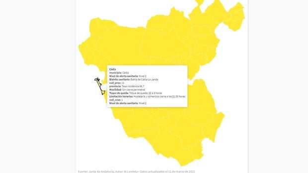 Mapa Covid: El coronavirus en Cádiz, pueblo a pueblo