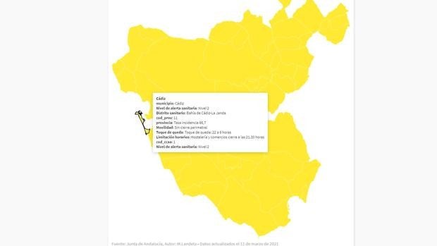 Mapa Covid: El coronavirus en Cádiz, pueblo a pueblo