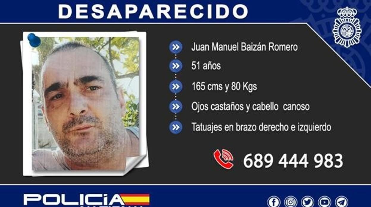 Localizado con vida Juan Manuel Baizán, del que no se sabía nada desde el martes