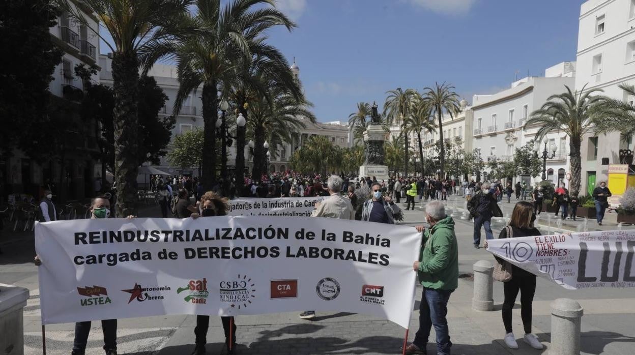 Manifestación por la reindustrialización de la Bahía de Cádiz