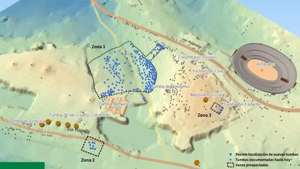 Hallan el doble de tumbas que las que se conocían en la necrópolis romana de Carmona