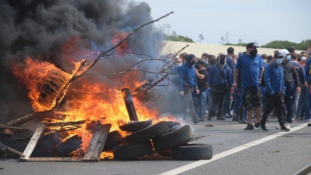 Las protestas de Airbus Puerto Real y la industria aeronáutica aumentan de tono en un clima de tensión