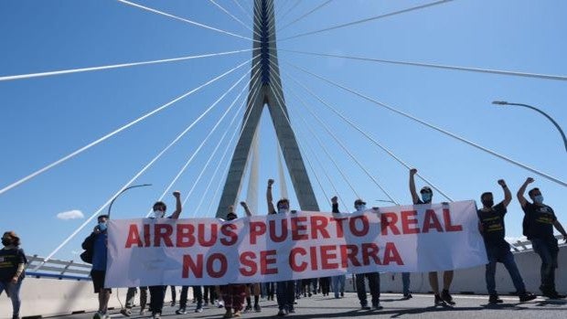 La lucha contra el cierre de Airbus centra las protestas del 1 de mayo en Cádiz