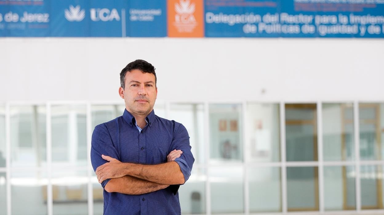 Beltrán Roca, en el campus universitario de Jerez