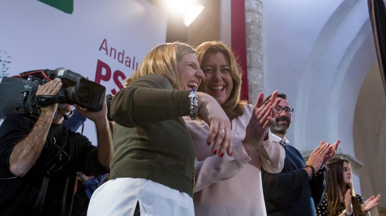 Irene García y Susana Díaz en una imagen de enero de 2017