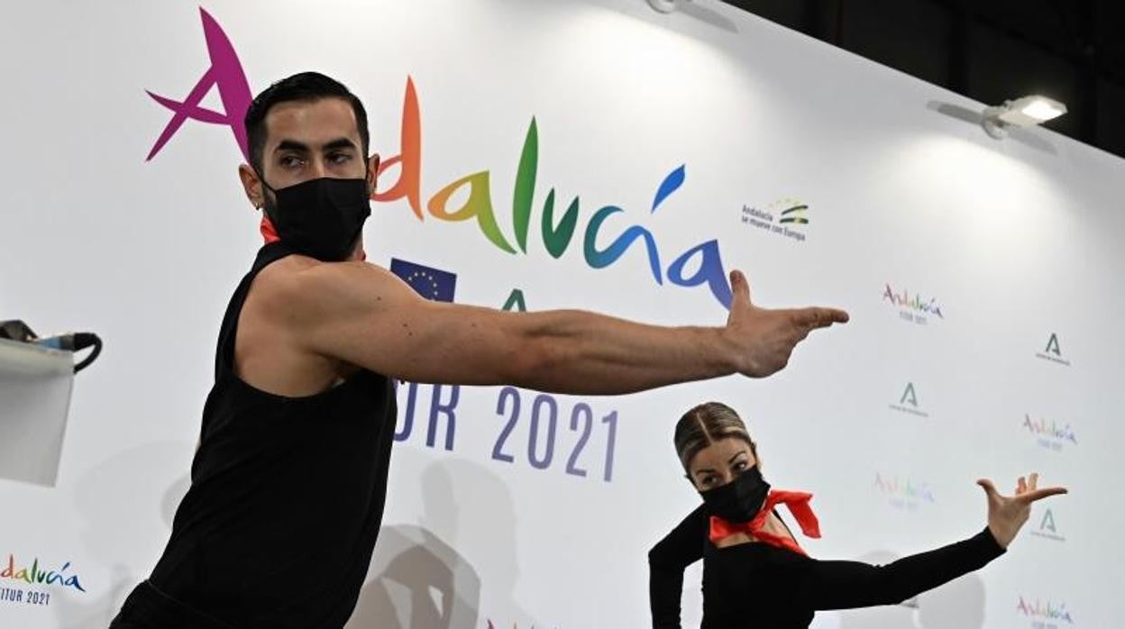 Espectáculo de danza en el stand de Andalucía de la Feria Internacional de Turismo.