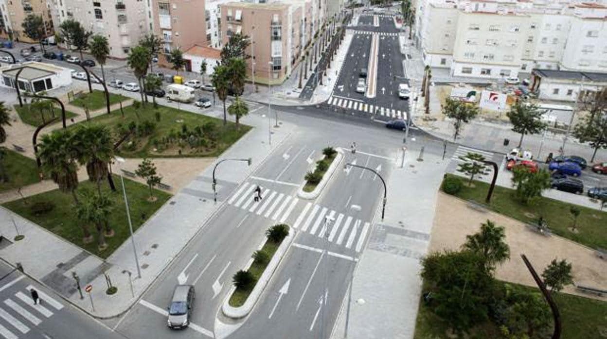 Montaje infográfico de la futura avenida transversal de Cádiz.
