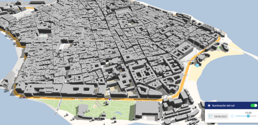 Mapa de Cádiz a las 15:00