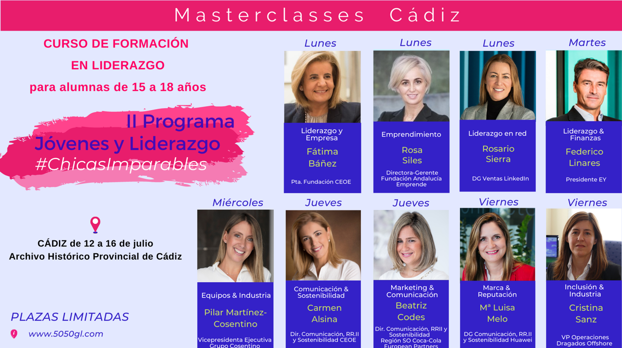 Ana Mestre inaugura en Cádiz &#039;Chicas Imparables&#039;, un curso para forjar líderes para un futuro igualitario