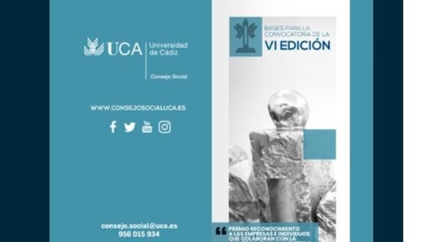 El Consejo Social de la UCA convoca el VI Premio a la Implicación Social