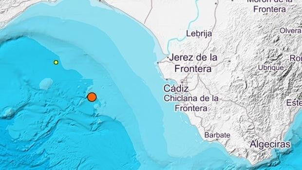 Registrado un terremoto en el Golfo de Cádiz