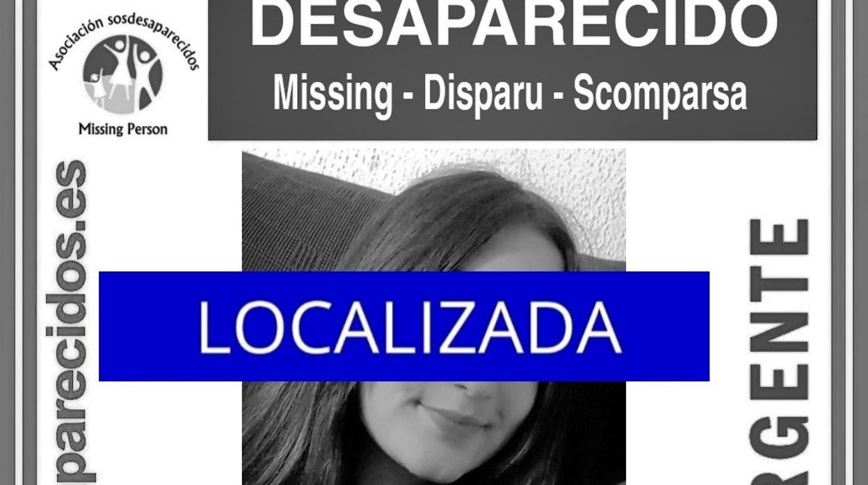 El cartel que publica SOS Desaparecidos con la desactivación de la alerta