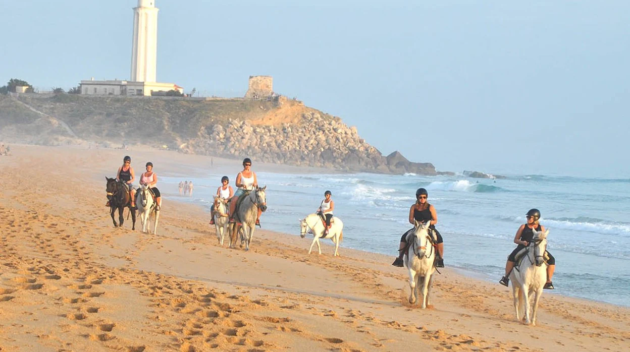 Equinsoul ofrece la posibilidad de realizar rutas a caballo hasta el Faro de Trafalgar