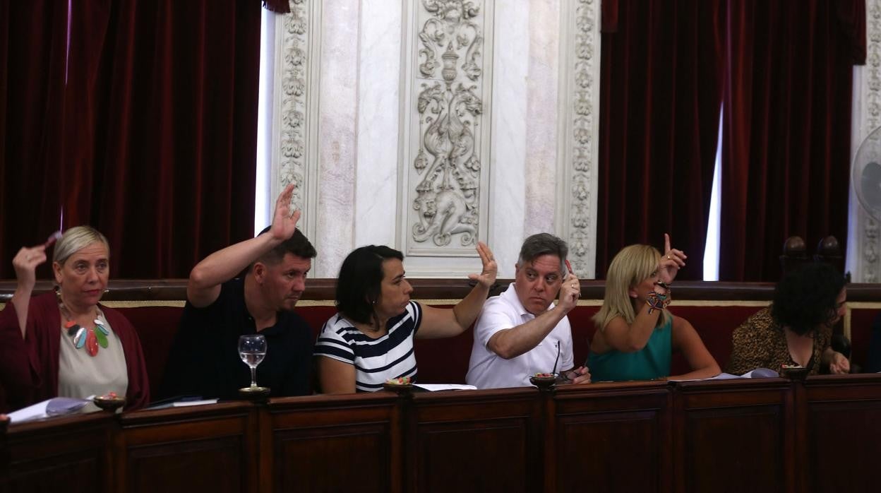 Concejales del Grupo Municipal Socialista en el Ayuntamiento de Cádiz.