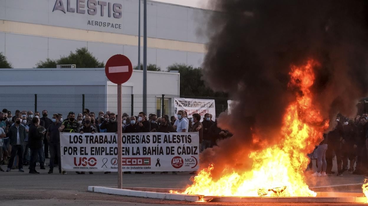 Protestas en Alestis en septiembre de 2020