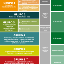 Infografía grupos vacunación gripe.