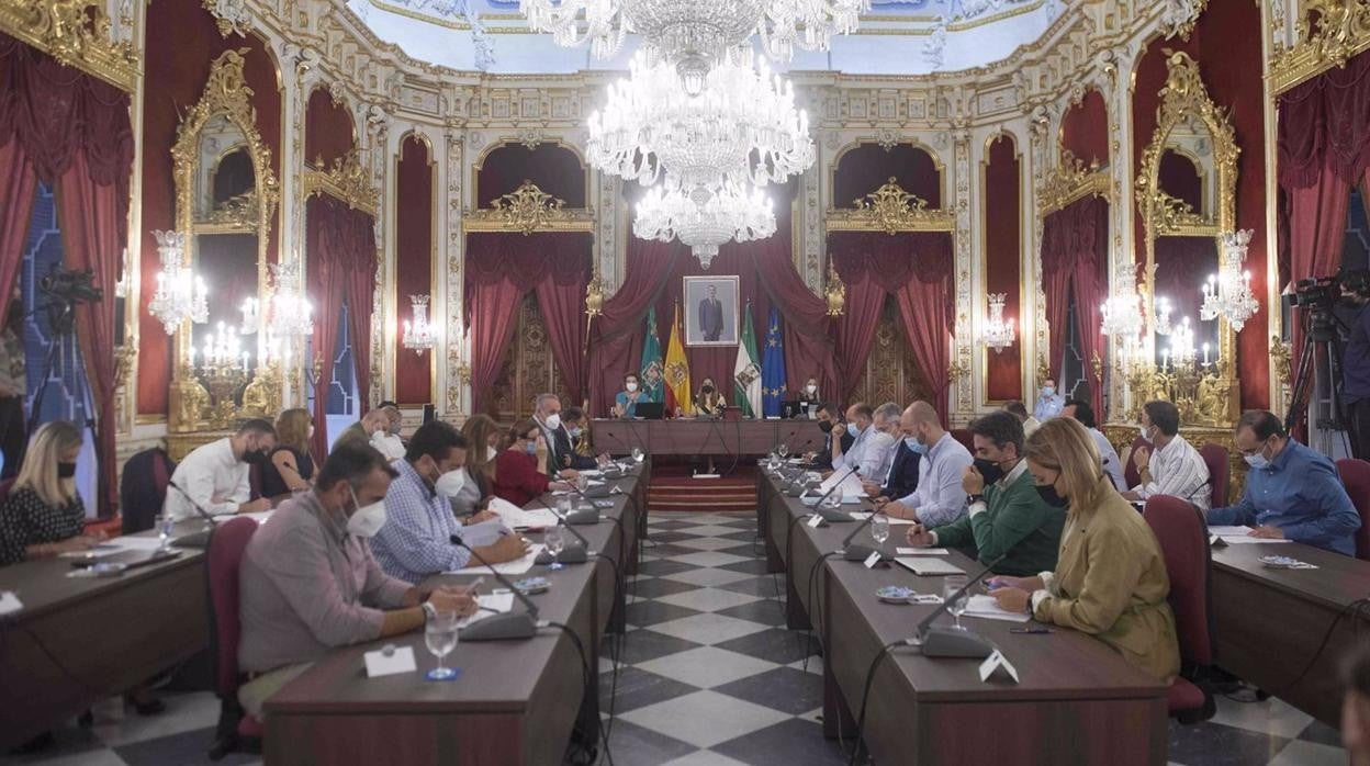 Imagen de un pleno de la Diputación de Cádiz.